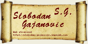 Slobodan Gajanović vizit kartica